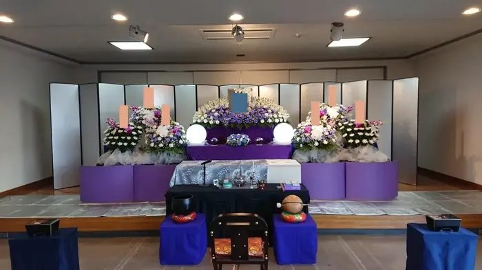 常念寺栗平会館で葬儀を行なった写真