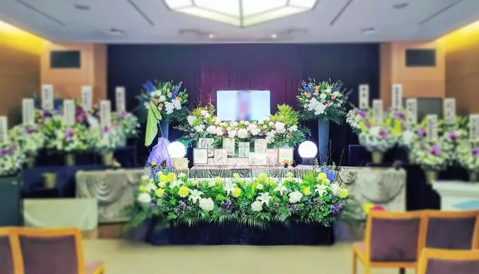 三和式典　多摩営業所で葬儀を行なった写真