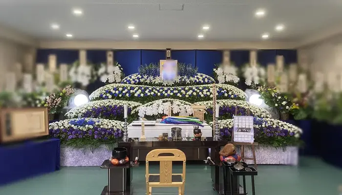 三和式典　多摩営業所で葬儀を行なった写真