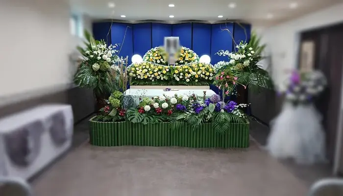 三和式典　多摩営業所で葬儀を行なった写真