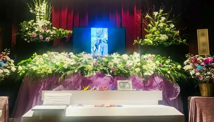 三和式典　多摩営業所で葬儀を行なった写真