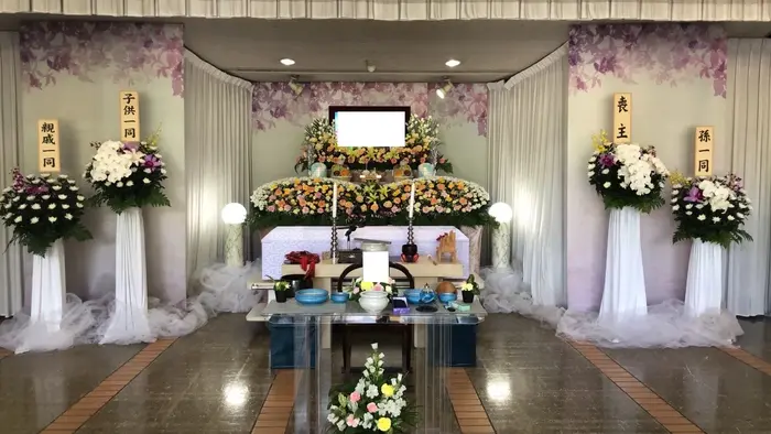 お葬式の洗心堂で葬儀を行なった写真