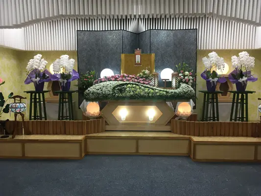 秋桜（ホールとよさと）で葬儀を行なった写真
