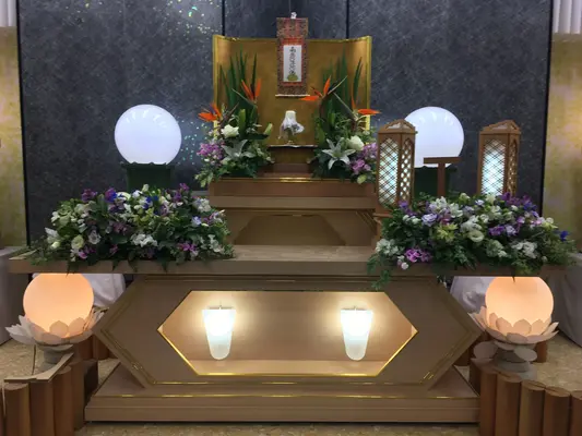 秋桜(ホールとよさと)で葬儀を行なった写真