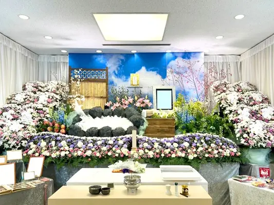 落合斎場で葬儀を行なった写真