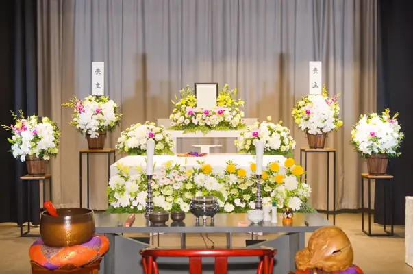 横浜市北部斎場で葬儀を行なった写真