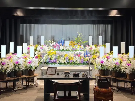 横浜市北部斎場で葬儀を行なった写真