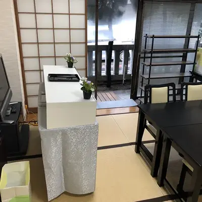 明大前　天行社で葬儀を行なった写真