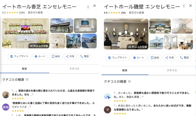 加筆修正ができない第三者機関Google MAPにて口コミ評価は300件以上のNo.1｜顧客満足とアフターサポートの実績評価が違います。
