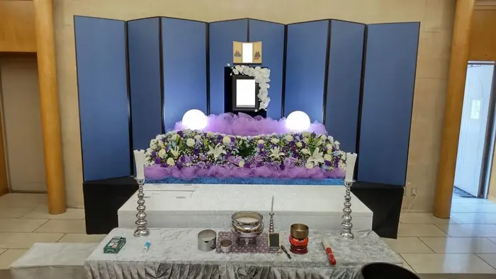 相模原市営斎場で葬儀を行なった写真