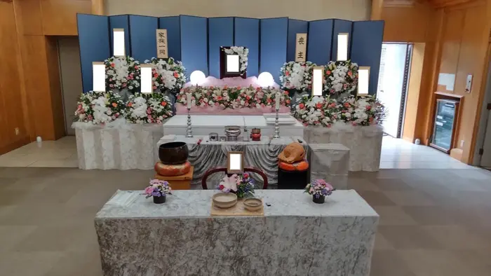 相模原市営斎場で葬儀を行なった写真