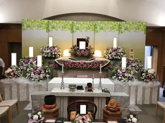 相模原市営斎場で葬儀を行なった写真