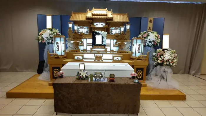 大和斎場で葬儀を行なった写真