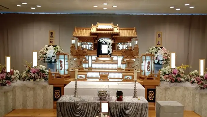 大和斎場で葬儀を行なった写真