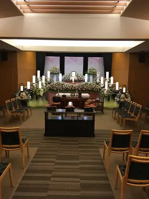 厚木市斎場で葬儀を行なった写真