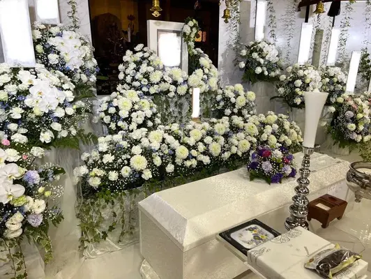 清林寺で葬儀を行なった写真