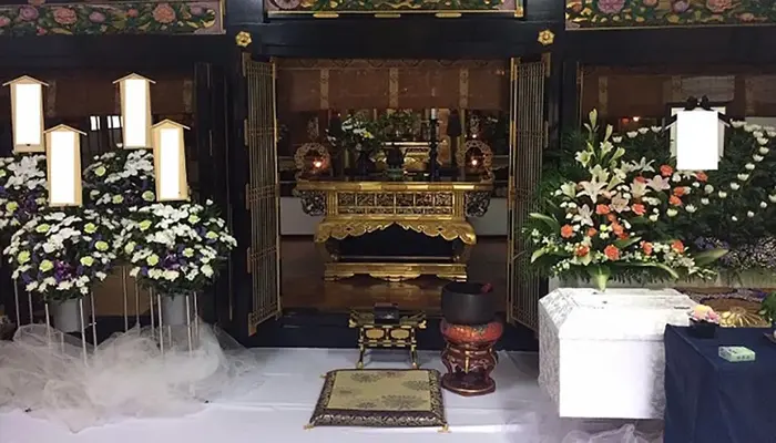 ESSで葬儀を行なった写真