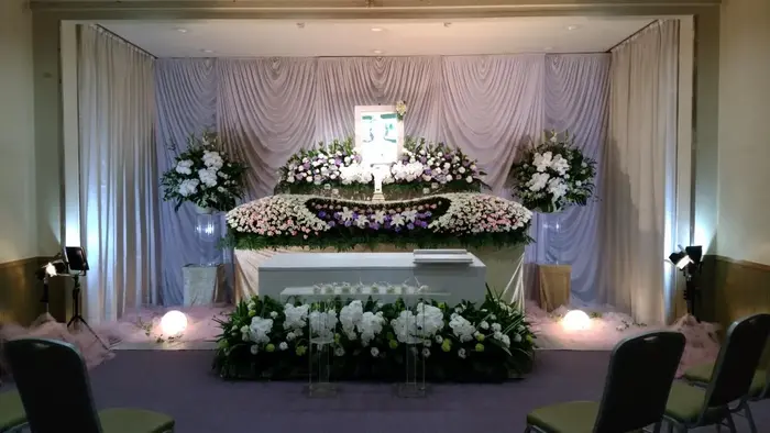 谷塚斎場で葬儀を行なった写真