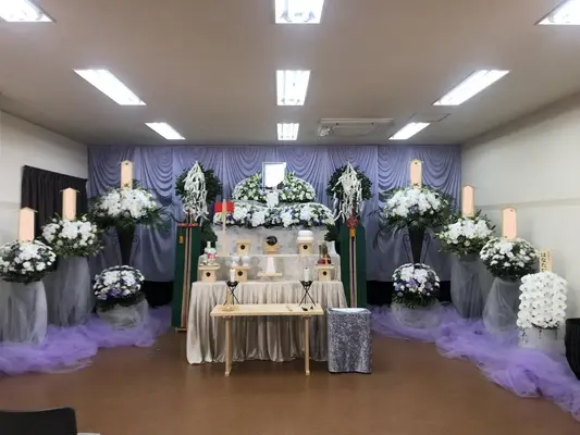 旭斎場で葬儀を行なった写真