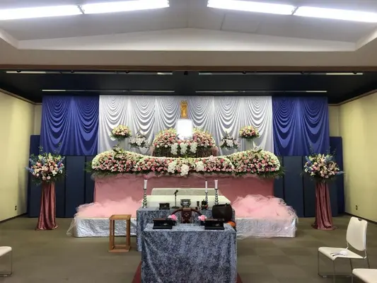 妙蓮寺斎場で葬儀を行なった写真