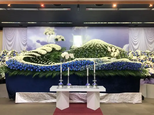 妙蓮寺斎場で葬儀を行なった写真