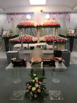 萬福寺会館で葬儀を行なった写真