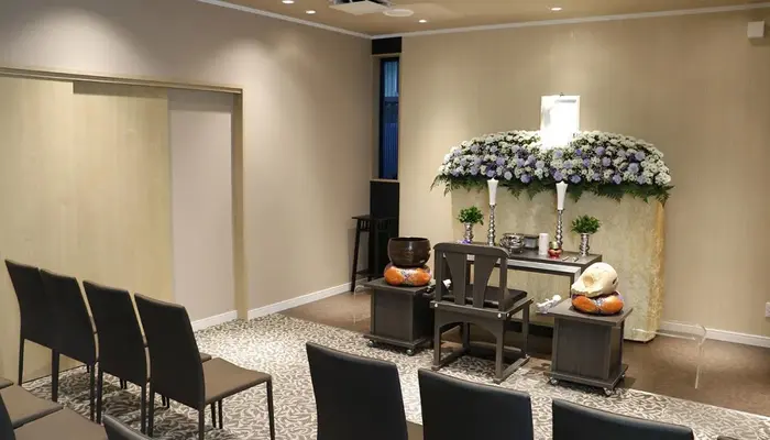 小さなお葬式 江戸川鹿骨ホールで葬儀を行なった写真