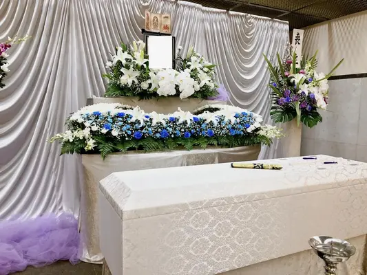 横浜市戸塚斎場で葬儀を行なった写真