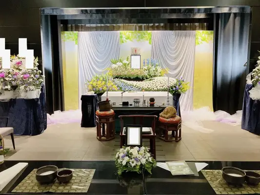 横浜市北部斎場で葬儀を行なった写真