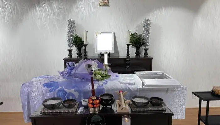 華園葬儀社逢恩堂（家族葬ホール華園）で葬儀を行なった写真