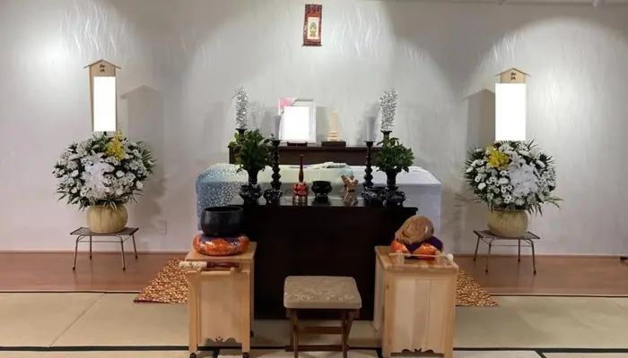 華園葬儀社逢恩堂(家族葬ホール華園)で葬儀を行なった写真