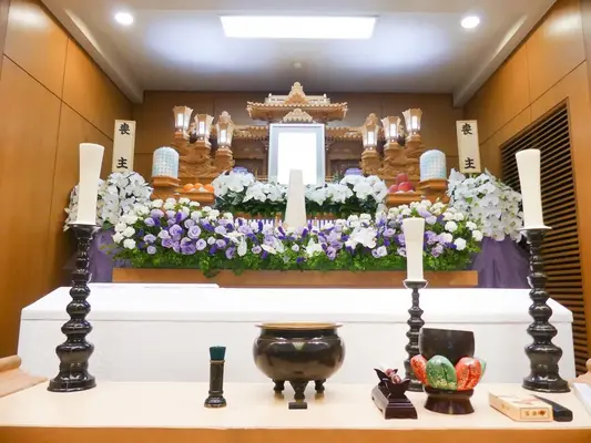 瑞穂斎場で葬儀を行なった写真