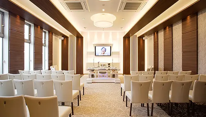 日本の心（梅郷ホール）で葬儀を行なった写真