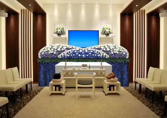 日本の心（梅郷ホール）で葬儀を行なった写真