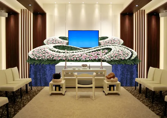 日本の心（梅郷ホール）で葬儀を行なった写真