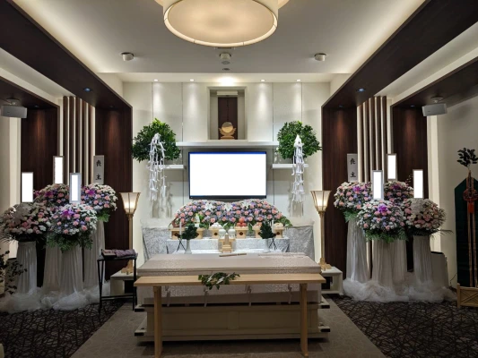日本の心（梅郷ホール）で葬儀を行なった写真