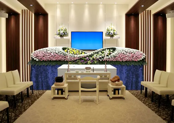 日本の心（梅郷ホール）で葬儀を行なった写真