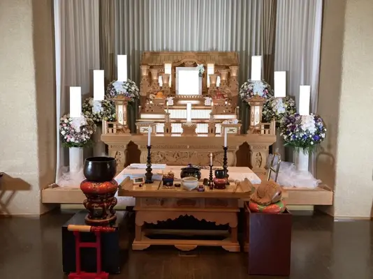 ひかりセレモニーで葬儀を行なった写真