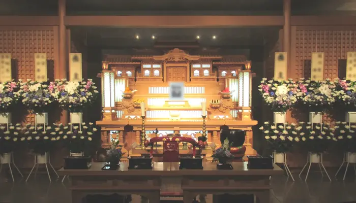 つくばメモリアルホールで葬儀を行なった写真