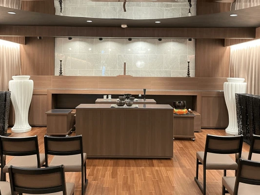 テスト典礼で葬儀を行なった写真