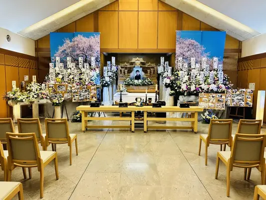 瑞穂斎場で葬儀を行なった写真
