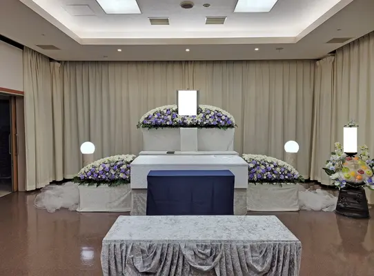 平和の森会館で葬儀を行なった写真