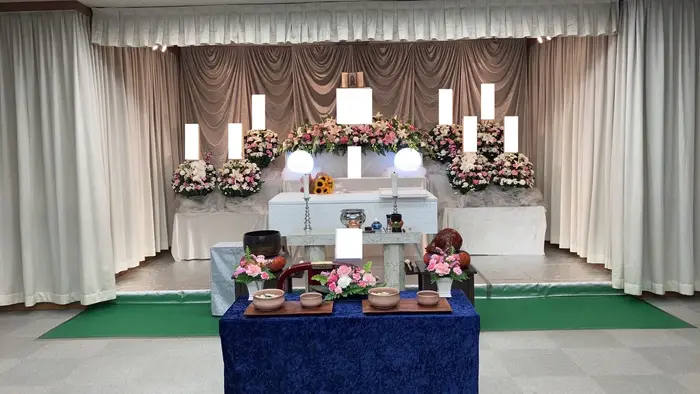 なぎさ会館で葬儀を行なった写真