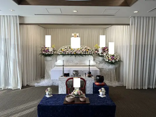 中央区立セレモニーホールで葬儀を行なった写真