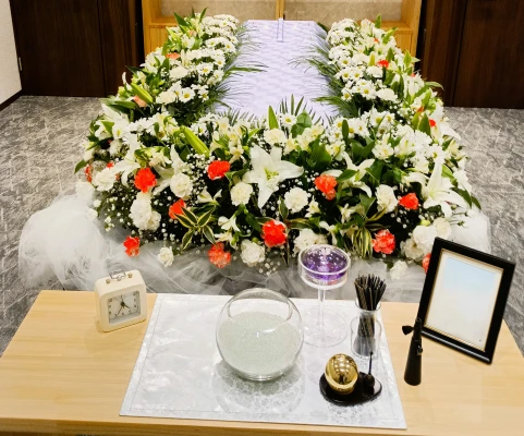 ベイライフで葬儀を行なった写真