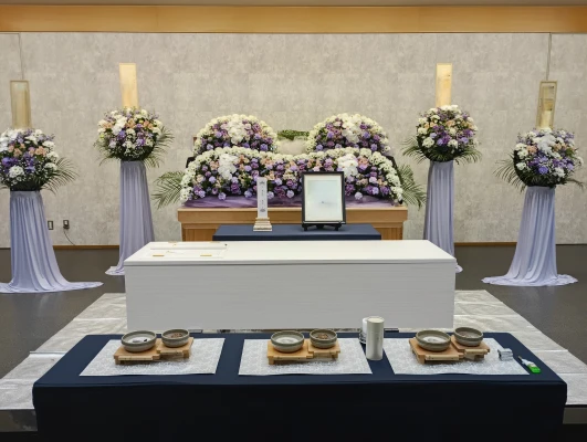 ベイライフで葬儀を行なった写真