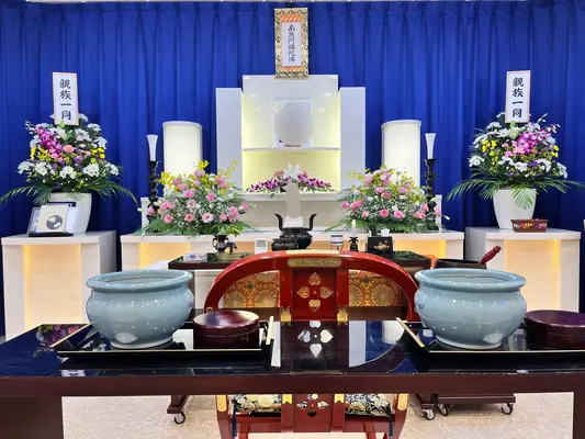 原三松堂 はらホールで葬儀を行なった写真