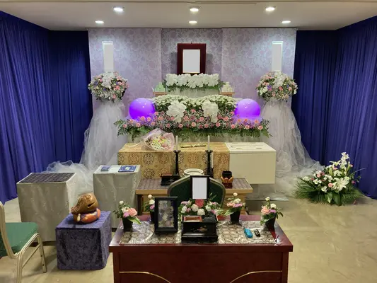 まこと式典(白ゆりホール)で葬儀を行なった写真