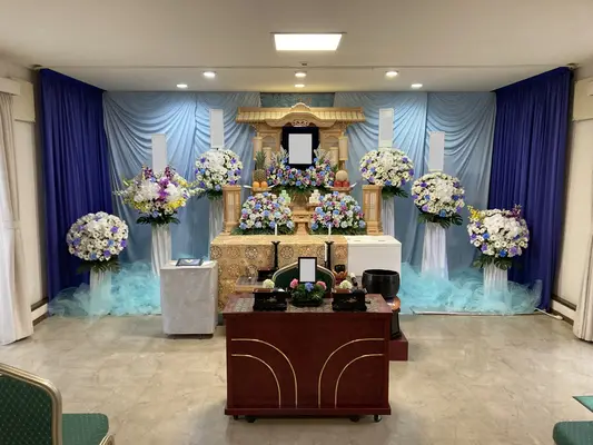 まこと式典(白ゆりホール)で葬儀を行なった写真