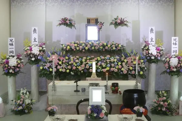 禅林寺で葬儀を行なった写真